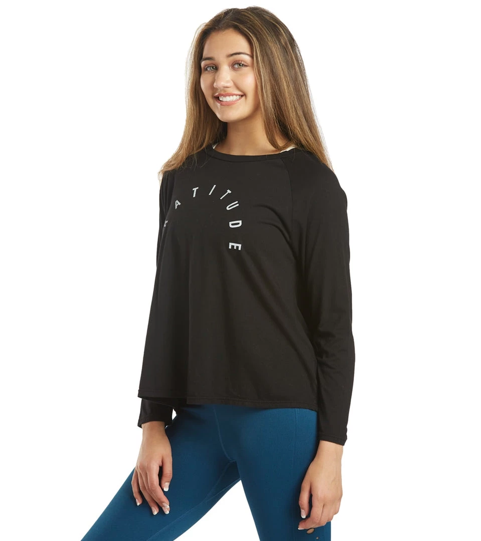 Good HYOUman Maxie Gratitude Arch Long Sleeve Blacksand CLOTHING 7 Good HYOUman Maxie Gratitude Arch Long Sleeve Blacksand CLOTHING