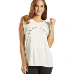 CLOTHING Good HYOUman Ava Gratitude Arch Tank Blanc