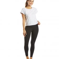 CLOTHING Good HYOUman Claire Thankful Cursive Short Sleeve Tee Grey Hurricane