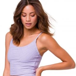 CLOTHING Onzie Belle Cami Yoga Crop Lavender Gray