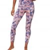 Onzie High Waisted Basic 7/8 Yoga Leggings Earth Tie Dye