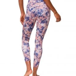Onzie High Waisted Basic 7/8 Yoga Leggings Earth Tie Dye