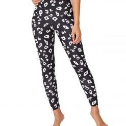 Onzie High Waisted Basic 7/8 Yoga Leggings Black/White