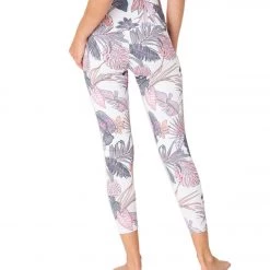 Onzie High Waisted Basic 7/8 Yoga Leggings Boho Botanical
