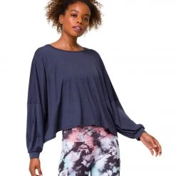 NEW ARRIVALS Onzie OM Long Sleeve Yoga Top Ombre Blue