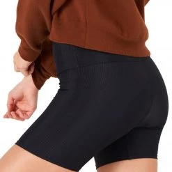 Onzie Ribbed Biker Shorts Black Rib 9 Onzie Ribbed Biker Shorts Black Rib