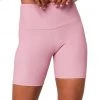 CLOTHING Onzie Ribbed Biker Shorts Antique Rose 1 CLOTHING Onzie Ribbed Biker Shorts Antique Rose