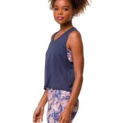 Onzie Cut Out Yoga Tank Ombre Blue
