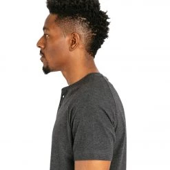 CLOTHING Public Rec Go-To Henley Heather Charcoal