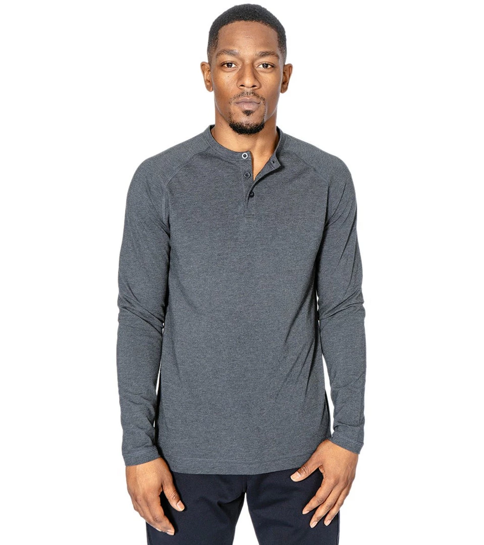 CLOTHING Public Rec Go-To Henley Heather Charcoal 3 CLOTHING Public Rec Go-To Henley Heather Charcoal