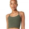 Beyond Yoga Spacedye Slim Racerback Cropped Tank Eden Green Heather NEW ARRIVALS
