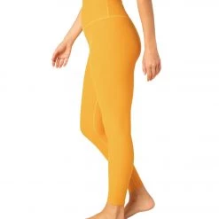 Beyond Yoga Spacedye High Waisted Caught In The Midi 7/8 Yoga Leggings Sunny Citrine Solid