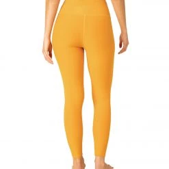 Beyond Yoga Spacedye High Waisted Caught In The Midi 7/8 Yoga Leggings Sunny Citrine Solid