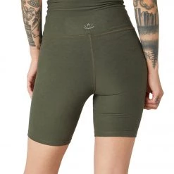 Beyond Yoga Spacedye High Waisted Biker Yoga Shorts Eden Green Heather CLOTHING