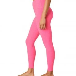 Beyond Yoga Spacedye High Waisted Caught In The Midi 7/8 Yoga Leggings Electric Pink Heather