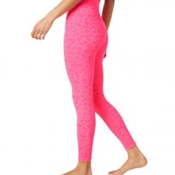 CLOTHING Beyond Yoga Leopard High Waisted 7/8 Yoga Leggings Electric Pink