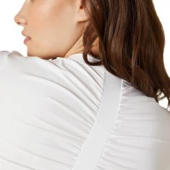 CLOTHING Beyond Yoga Featherweight Spacedye Ruched Down Cropped Tee Cloud White 9 CLOTHING Beyond Yoga Featherweight Spacedye Ruched Down Cropped Tee Cloud White