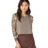 Beyond Yoga Boyfriend Jersey Night In Cropped Tank Light Chocolate Chip Heather