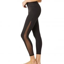 Beyond Yoga Spacedye Mesh Curve High Waisted Midi Yoga Leggings Darkest Night CLOTHING