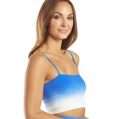 Spiritual Gangster Wide Rib Bandeau Cami Waterfall Print