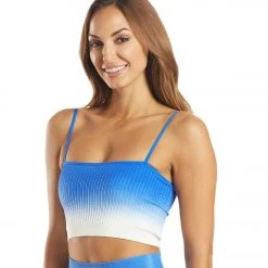 Spiritual Gangster Wide Rib Bandeau Cami Waterfall Print