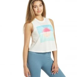 Spiritual Gangster Sun Crop Tank Stone
