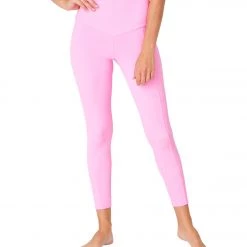 Onzie Ribbed Sweetheart 7/8 Yoga Leggings Bubble Gum Rib CLOTHING