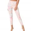NEW ARRIVALS Onzie High Waisted Basic 7/8 Yoga Leggings Rose All Day