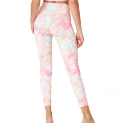 NEW ARRIVALS Onzie High Waisted Basic 7/8 Yoga Leggings Rose All Day