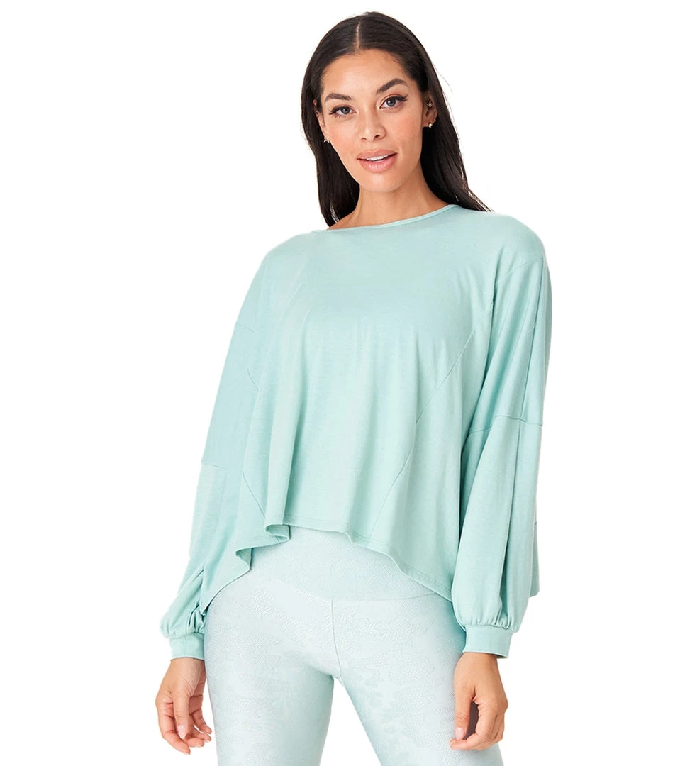 Onzie OM Long Sleeve Yoga Top Glacier NEW ARRIVALS 3 Onzie OM Long Sleeve Yoga Top Glacier NEW ARRIVALS
