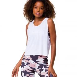 Onzie Cut Out Yoga Tank White CLOTHING