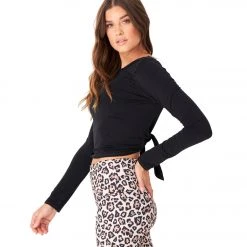 Onzie Tie Back Long Sleeve Top Black CLOTHING 8 Onzie Tie Back Long Sleeve Top Black CLOTHING
