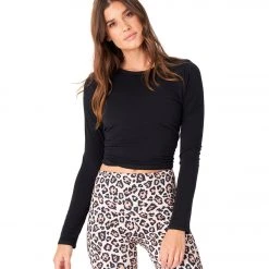 Onzie Tie Back Long Sleeve Top Black CLOTHING 11 Onzie Tie Back Long Sleeve Top Black CLOTHING