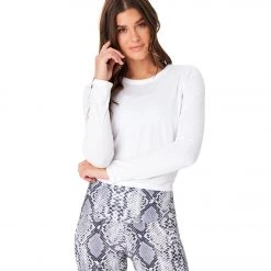 CLOTHING Onzie Tie Back Long Sleeve Top White