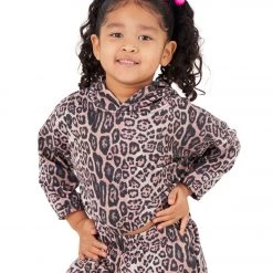 Onzie Girl's Hooded Sweatshirt Leopard