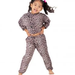 Onzie Girl's Hooded Sweatshirt Leopard