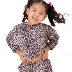 Onzie Girl's Hooded Sweatshirt Leopard