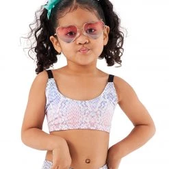 CLOTHING Onzie Girl's Elastic Yoga Sports Bra Rainbow Snake