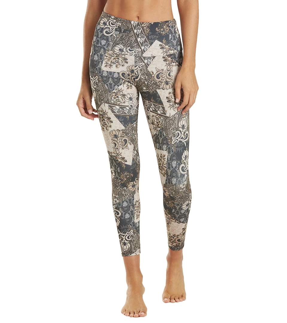 Onzie High Waisted Basic 7/8 Yoga Leggings Bandana 9 Onzie High Waisted Basic 7/8 Yoga Leggings Bandana