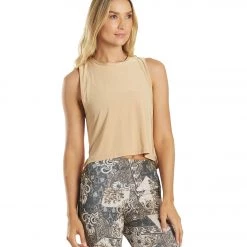 Onzie Tempo Yoga Tank Beige