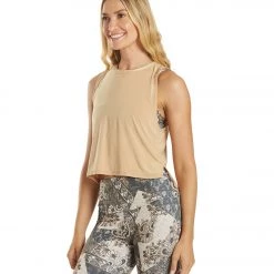 Onzie Tempo Yoga Tank Beige