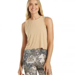Onzie Tempo Yoga Tank Beige