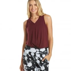 CLOTHING Onzie Knot Yoga Tee Fig