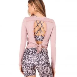 Onzie Tie Back Long Sleeve Top Woodrose
