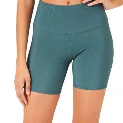 Onzie Ribbed Biker Shorts Pale Cacti Rib