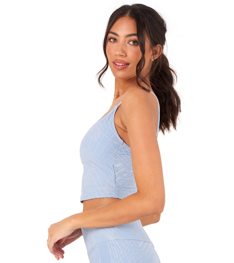CLOTHING Onzie Belle Cami Yoga Crop Blue Fog Selenite 6 CLOTHING Onzie Belle Cami Yoga Crop Blue Fog Selenite