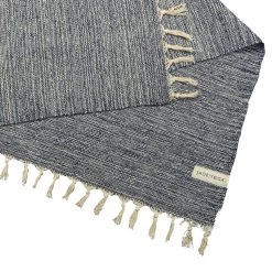 Jade Yoga Recycled Cotton Yoga Blanket Midnight Blue