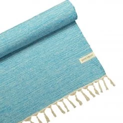 YOGA MATS & PROPS Jade Yoga Recycled Cotton Yoga Blanket Teal