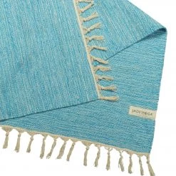 YOGA MATS & PROPS Jade Yoga Recycled Cotton Yoga Blanket Teal