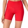 CLOTHING Onzie Ribbed Biker Shorts Red Rib